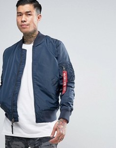 Темно-синий бомбер узкого кроя Alpha Industries MA1-TT - Темно-синий