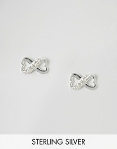 Серебряные серьги-гвоздики со стразами ASOS - Прозрачный