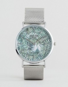 Серебристые часы с тигровым принтом Reclaimed Vintage - Серебряный