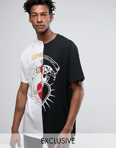 Черная свободная футболка с принтом Reclaimed Vintage Inspired X Romeo &amp; Juliet - Черный