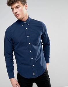 Темно-синяя обтягивающая оксфордская рубашка с карманом Abercrombie &amp; Fitch - Темно-синий