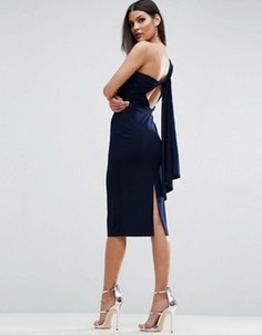Платье миди с завязкой на спине ASOS - Темно-синий