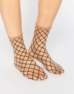 Носки в черную сеточку Falke Rio - Черный