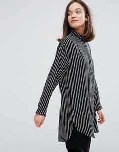 Удлиненная рубашка в полоску Monki - Мульти