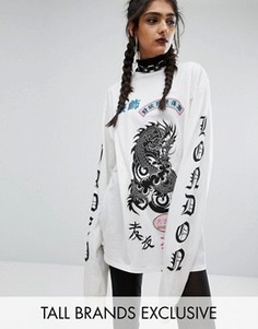 Футболка с длинными рукавами Jaded London Tall - Кремовый