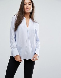 Полосатая рубашка с отделкой воротника Y.A.S Toro - Синий