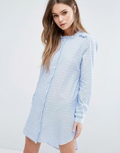 Платье‑рубашка с вырезанным воротником Vero Moda - Синий