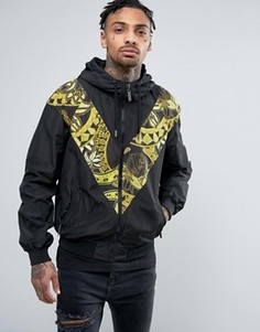 Ветровка с шевронным принтом Versace - Черный