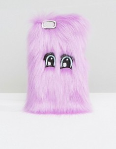 Пушистый чехол для iPhone от Monki - Фиолетовый