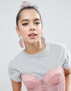 Броские серьги с подвеской в виде арбуза ASOS - Мульти