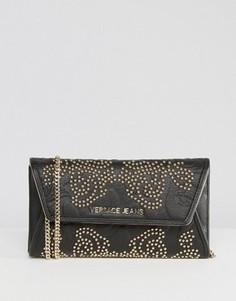 Клатч через плечо в стиле барокко с заклепками Versace Jeans - Черный
