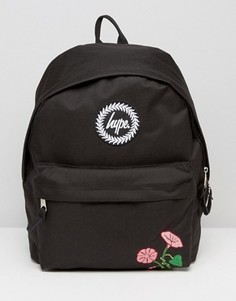 Рюкзак с цветочной вышивкой Hype - Черный