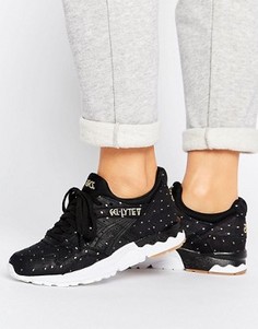 Черные замшевые кроссовки в горошек металлик Asics Gel-Lyte V - Черный