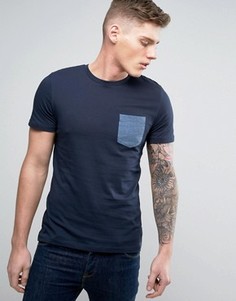 Футболка с круглым вырезом и карманом Jack &amp; Jones Core - Синий