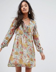 Свободное платье с цветочным принтом Boohoo - Мульти