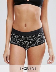 Шорты с логотипами крест-накрест Calvin Klein эксклюзивно для ASOS - Черный