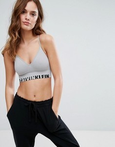 Бесшовное бюстье с логотипом Calvin Klein - Серый