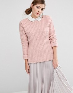 Oversize-джемпер крупной вязки Fashion Union - Розовый