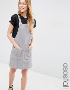 Серый вельветовый сарафан ASOS TALL - Серый