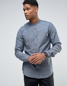 Рубашка из шамбре с воротом на пуговице Jack &amp; Jones - Черный