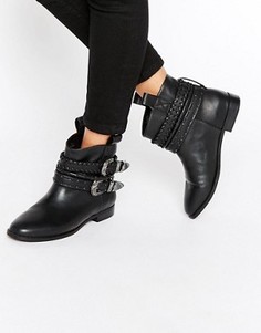 Ботинки в стиле вестерн без застежек ASOS ALAR - Черный