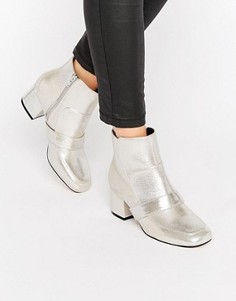 Ботильоны-лоферы ASOS RANORA - Серебряный