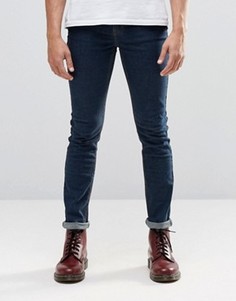 Однотонные эластичные облегающие джинсы Cheap Monday - Синий