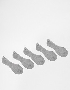Набор из 5 пар серых носков ASOS - СКИДКА - Серый
