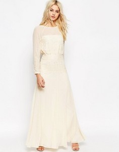 Платье макси со вставками из тонкого кружева ASOS - Мульти
