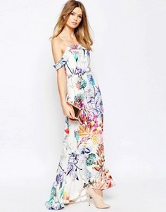 Платье макси с цветочным принтом ASOS WEDDING - Мульти