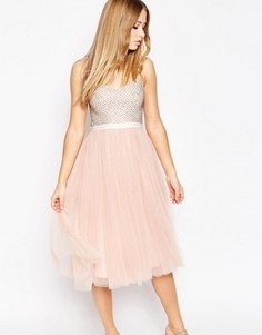 Балетное платье с декорированным лифом Needle &amp; Thread Coppelia - Розовый