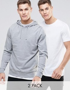 Набор из худи и длинной футболки ASOS - СКИДКА - Мульти