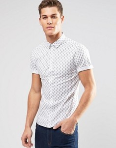 Рубашка скинни с принтом пейсли ASOS - Белый