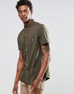 Трикотажная рубашка классического кроя цвета хаки ASOS - Зеленый