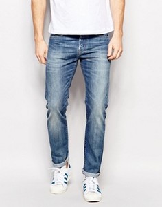 Суженные книзу джинсы слим Edwin Jeans ED-80 - Синий