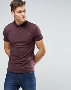 Бордовая футболка‑поло ASOS - Красный