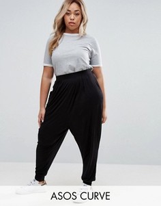 Трикотажные гаремные брюки ASOS CURVE - Черный