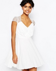 Кружевное платье мини ASOS Kate - Белый