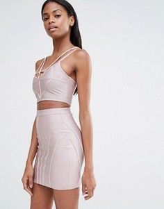 Укороченный топ с ремешками Missguided - Фиолетовый