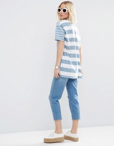 Длинная футболка в полоску ASOS - Мульти