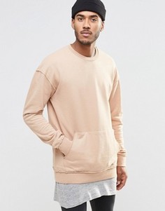 Свитшот с круглым вырезом и накладным карманом Jack and Jones - Белый