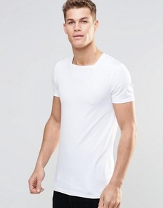 Белая облегающая футболка с квадратной горловиной ASOS - Белый