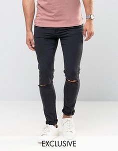 Черные рваные джинсы скинни Cheap Monday - Черный