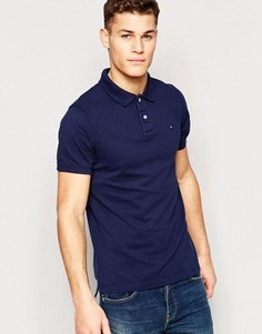 Поло с логотипом-флажком Hilfiger Denim - Синий