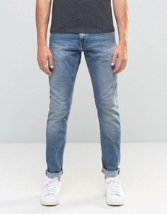Светло-голубые выбеленные узкие джинсы Jack &amp; Jones - Черный