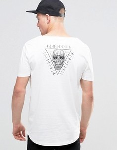 Длинная футболка с принтом черепа ASOS - Красный
