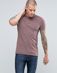 Фиолетовая облегающая футболка-поло ASOS - Фиолетовый
