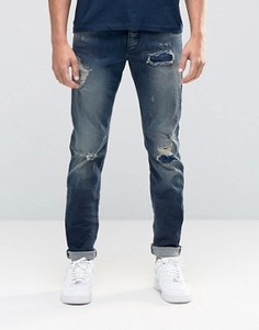 Рваные джинсы слим Jack &amp; Jones - Черный