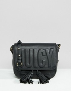 Черная сумка через плечо с тиснением Juicy Couture - Черный