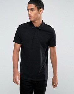 Черное поло из пике ASOS - Черный